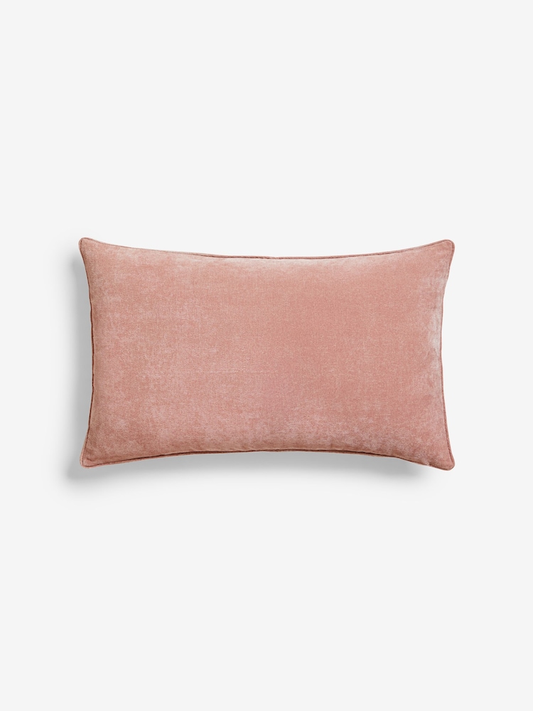 Blush Pink 40 x 59cm Soft Velour Cushion - Image 2 of 5