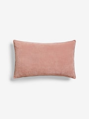 Blush Pink 40 x 59cm Soft Velour Cushion - Image 3 of 5