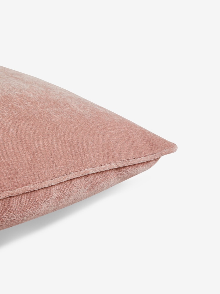 Blush Pink 40 x 59cm Soft Velour Cushion - Image 5 of 5