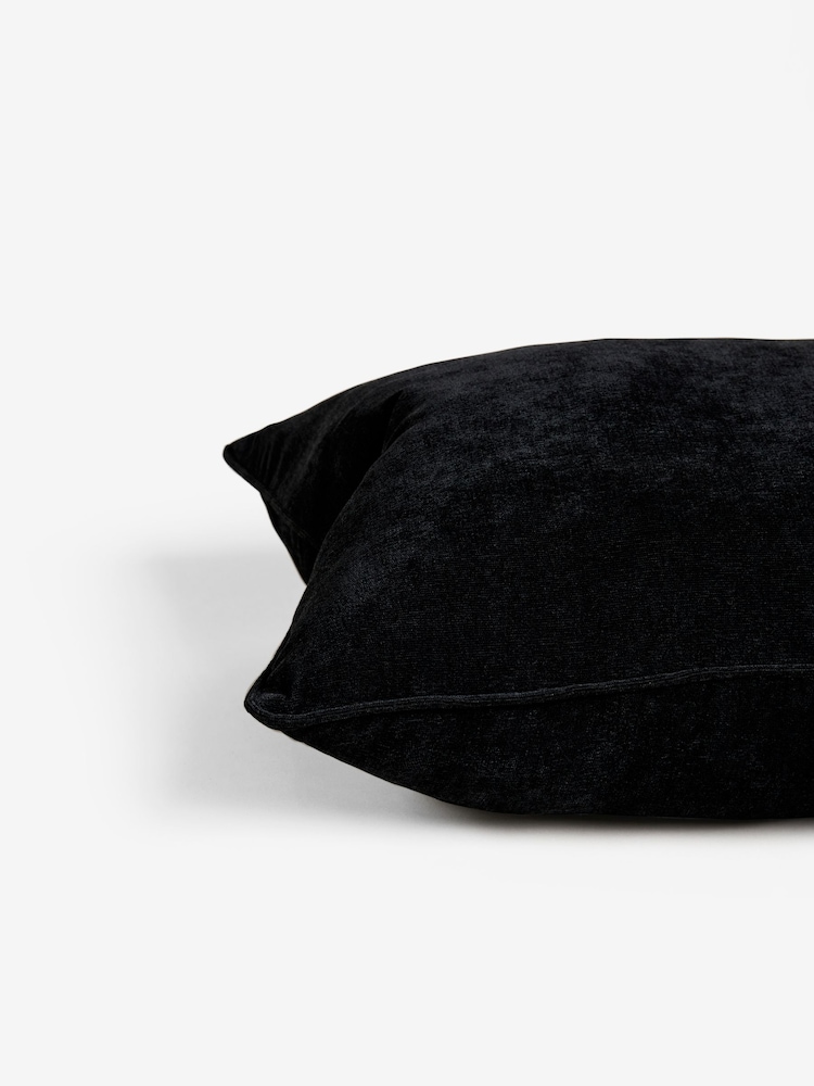 Black 40 x 59cm Soft Velour Cushion - Image 5 of 5