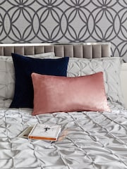 Blush Pink 40 x 59cm Matte Velvet Cushion - Image 2 of 5