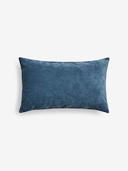 Navy 40 x 59cm Soft Velour Cushion - Image 2 of 5