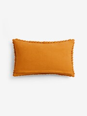 Ochre Yellow 40 x 59cm Global Bobble 100% Cotton Cushion - Image 5 of 5