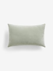 Sage Green 40 x 59cm Soft Velour Cushion - Image 3 of 6