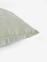 Sage Green 40 x 59cm Soft Velour Cushion - Image 6 of 6