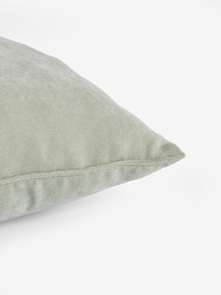 Sage Green 40 x 59cm Soft Velour Cushion - Image 6 of 6