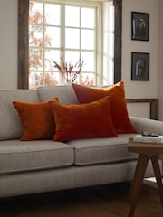 Burnt Orange 40 x 59cm Soft Velour Cushion - Image 2 of 6