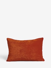 Burnt Orange 40 x 59cm Soft Velour Cushion - Image 3 of 6