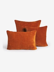 Burnt Orange 40 x 59cm Soft Velour Cushion - Image 5 of 6