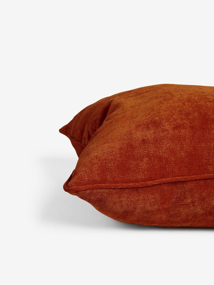 Burnt Orange 40 x 59cm Soft Velour Cushion - Image 6 of 6