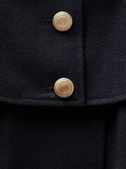 Reiss Navy Rose 9-14 yrs Wool Shoulder Cape Coat - Image 6 of 6