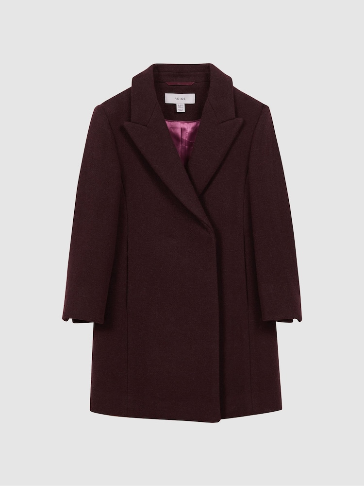 Reiss Berry Harlow 4-9 yrs Mid Length Wool Blend Coat - Image 2 of 6