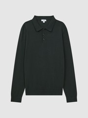 Reiss Forest Trafford Merino Wool Polo Shirt - Image 2 of 4