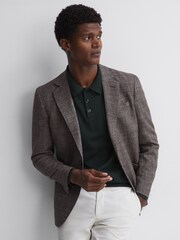 Reiss Forest Trafford Merino Wool Polo Shirt - Image 3 of 4