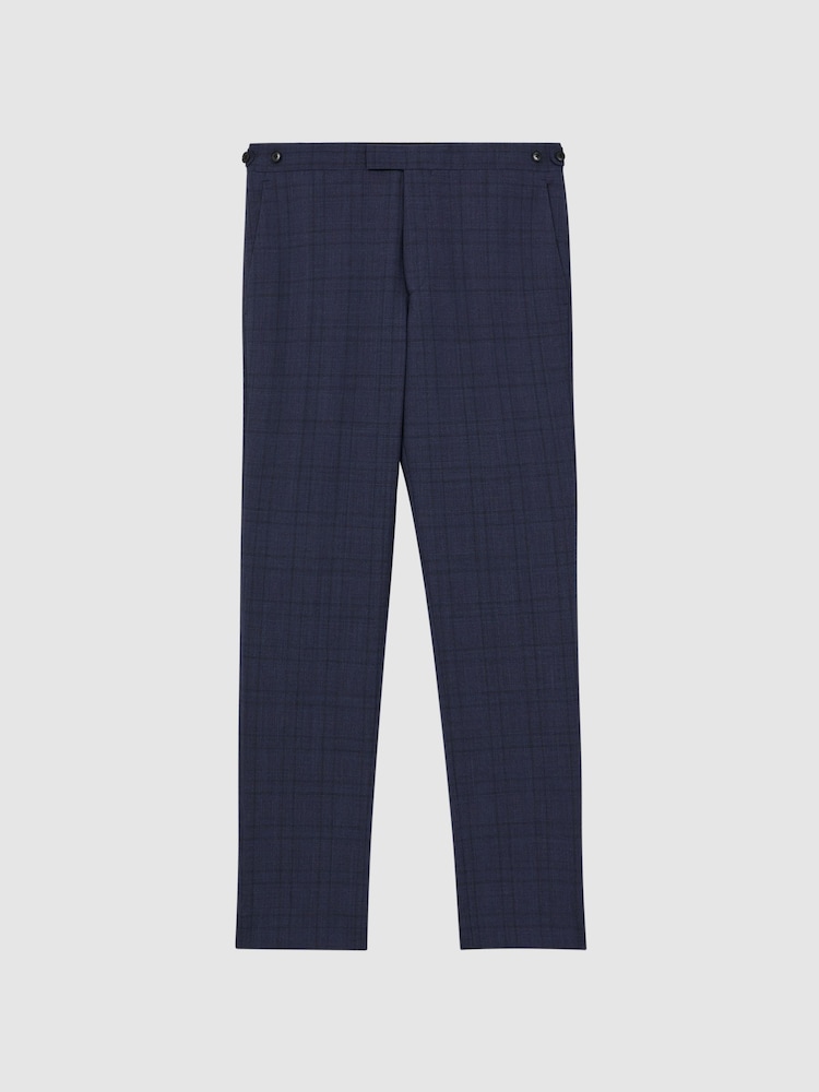 Pantalones de cuadros de corte slim de lana City de Reiss - Imagen 2 de 4
