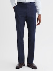 Pantalones de cuadros de corte slim de lana City de Reiss - Imagen 3 de 4