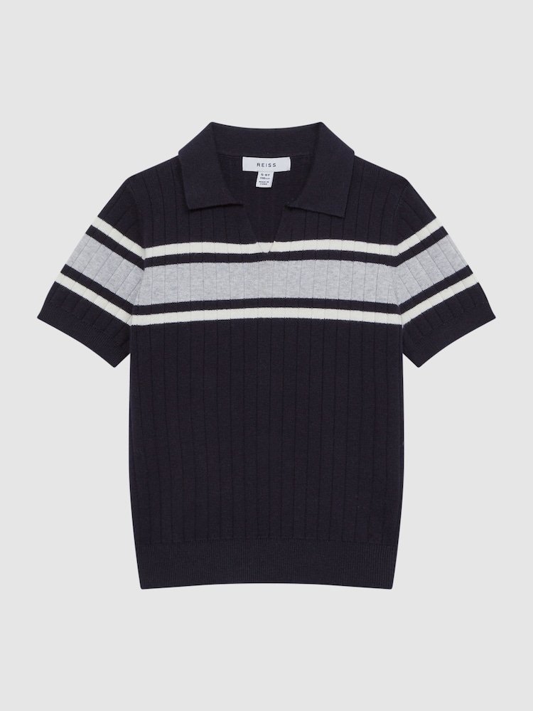 Camisa de canalé con cuello abierto Billingsgate de Reiss - Imagen 2 de 6