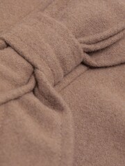 Reiss Camel Sian Wool Pleated Bow Coat - Image 6 of 6