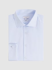 Reiss Soft Blue Premote Slim Fit Cotton Cutaway Collar Shirt - Image 2 of 8