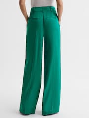 Reiss Green Rina Wide Leg Trousers - Image 5 of 5