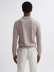 Reiss Mink Trafford Merino Wool Polo Shirt - Image 4 of 5