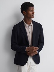 Reiss Mink Trafford Merino Wool Polo Shirt - Image 5 of 5