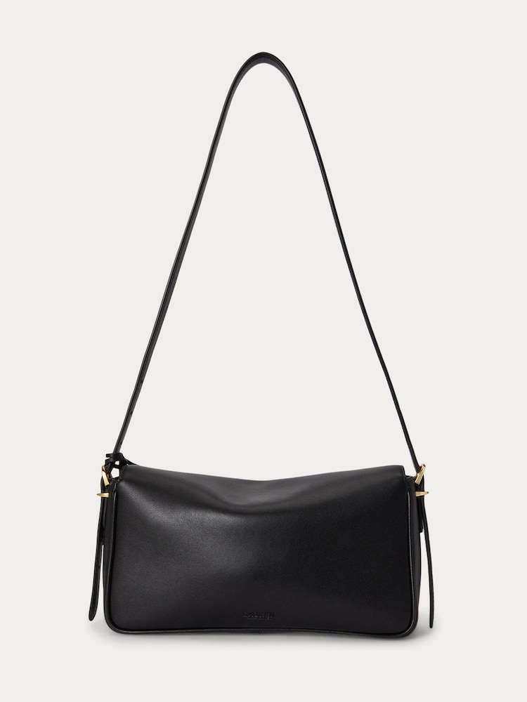 Lauren Ralph Lauren Black Farrah Soft Leopard Haircalf Shoulder Bag - Image 2 of 4 Lauren Ralph Lauren Black Farrah Soft Leopard Haircalf Shoulder Bag - Image 2 of 4