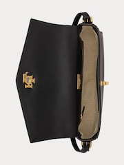 Lauren Ralph Lauren Black Farrah Soft Leopard Haircalf Shoulder Bag - Image 4 of 4