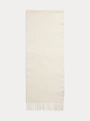 Lauren Ralph Lauren Wool and Cashmere Blend Logo Embroidery Fringed Scarf - Image 2 de 3