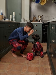 Red Check Matching Family Pet Christmas Cotton Pyjamas - Image 4 of 8
