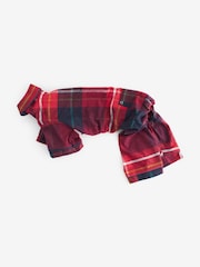 Red Check Matching Family Pet Christmas Cotton Pyjamas - Image 5 of 8