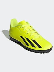adidas Yellow Football X Crazyfast Club Turf Kids Boots - Image 2 of 9