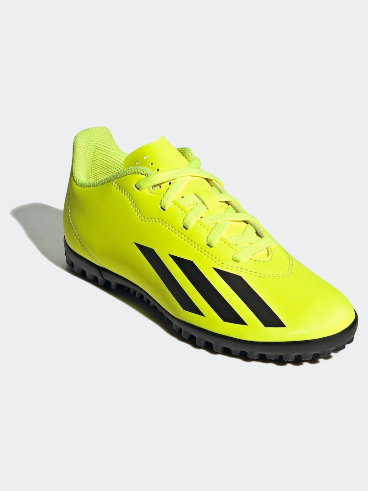 adidas Yellow Football X Crazyfast Club Turf Kids Boots - Image 2 of 9