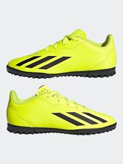 adidas Yellow Football X Crazyfast Club Turf Kids Boots - Image 4 of 9