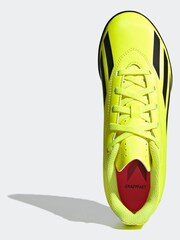 adidas Yellow Football X Crazyfast Club Turf Kids Boots - Image 6 of 9