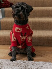 Red Reindeer Matching Family Pet Cosy Pyjamas - Image 5 of 6