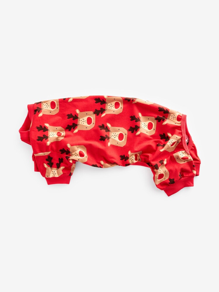 Red Reindeer Matching Family Pet Cosy Pyjamas - Image 6 of 6