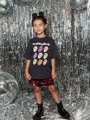 Charcoal Grey Oversized Rolling Stones 100% Cotton T-Shirt (3-16yrs) - Image 1 of 6