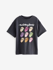 Charcoal Grey Oversized Rolling Stones 100% Cotton T-Shirt (3-16yrs) - Image 4 of 6