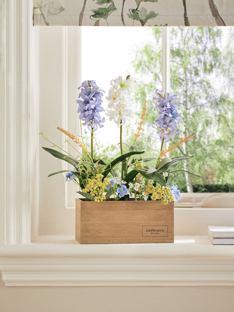 Künstliche Wiesenblumen in Box für das Fensterbrett - Bild 1 von 5