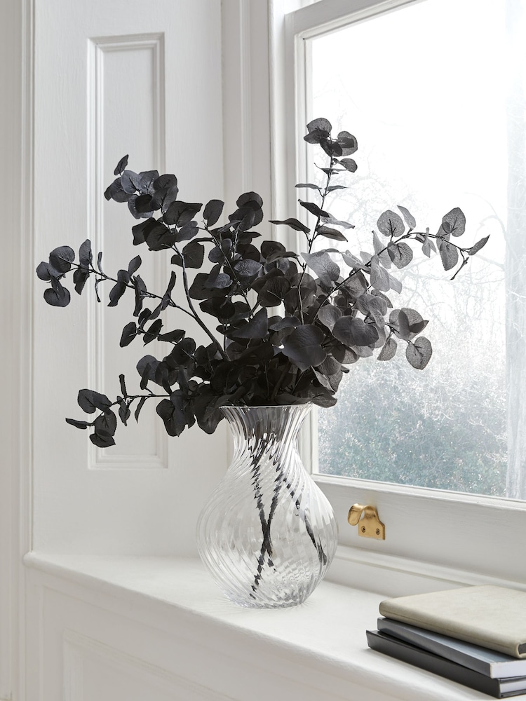 Set of 3 Black Artificial Eucalyptus Stems - Image 1 of 3