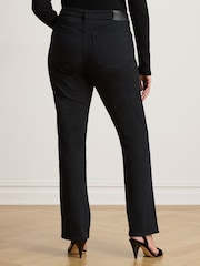 Lauren Ralph Lauren Black Slim Leg Ankle Crop Jeans - Image 2 of 3