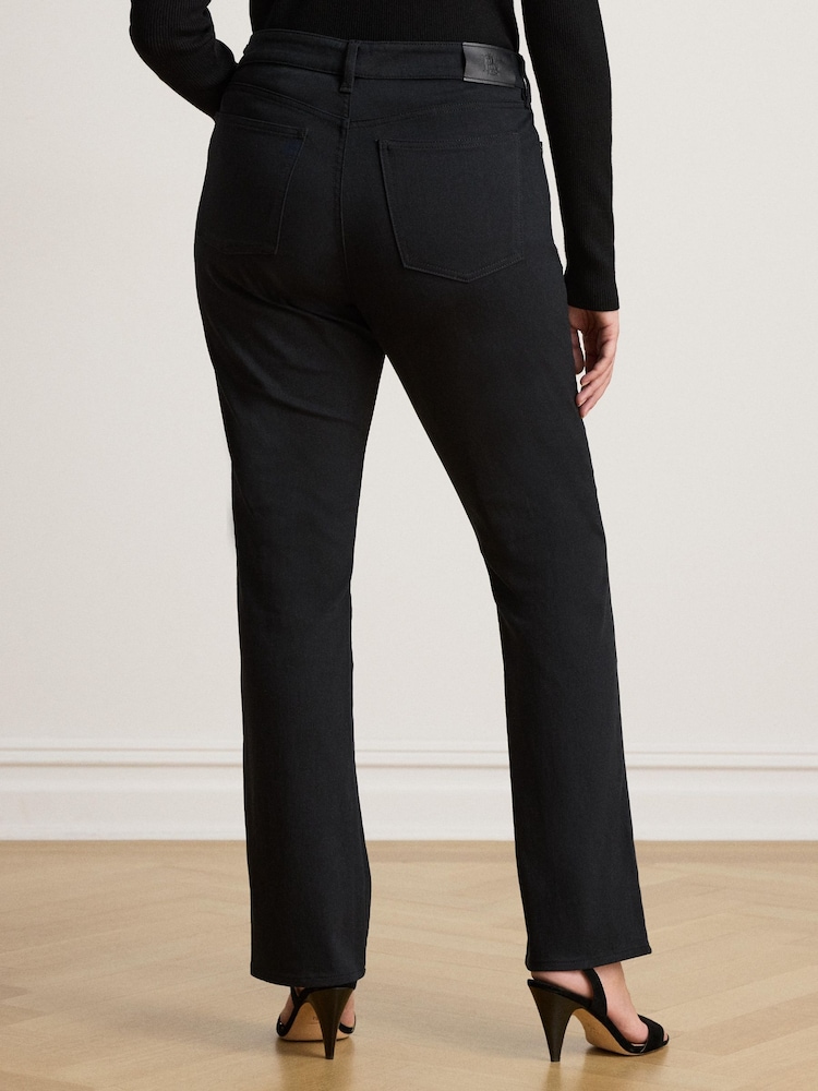 Lauren Ralph Lauren Black Slim Leg Ankle Crop Jeans - Image 2 of 3