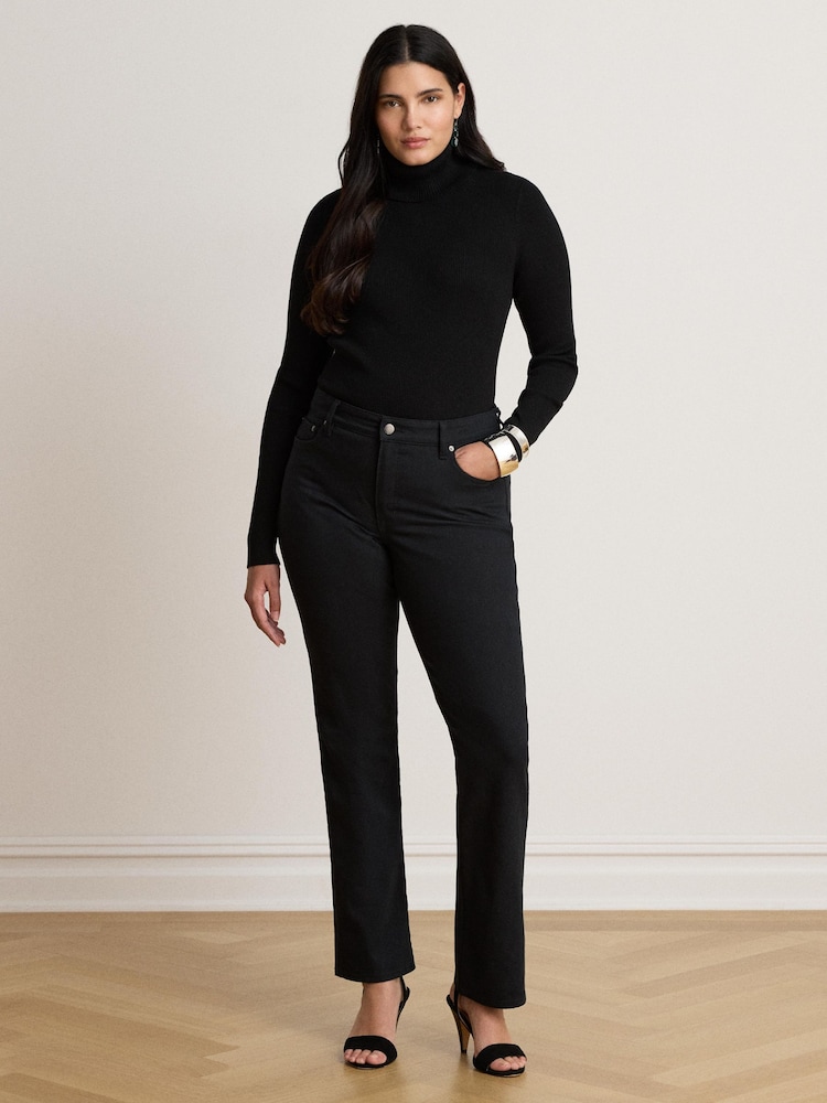 Lauren Ralph Lauren Black Slim Leg Ankle Crop Jeans - Image 3 of 3
