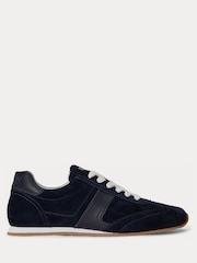 Lauren Ralph Lauren Blue Dani Low Profile Suede and Leather Trainers - Image 1 of 6