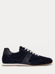 Lauren Ralph Lauren Blue Dani Low Profile Suede and Leather Trainers - Image 4 of 6