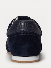 Lauren Ralph Lauren Blue Dani Low Profile Suede and Leather Trainers - Image 6 of 6