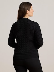 Lauren Ralph Lauren Meren Cotton Blend V-Neck Sweater with Crest - Slika 8 od 9