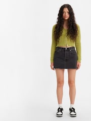 Levi's® Black Mid Blue Icon Skirt - Image 3 of 6