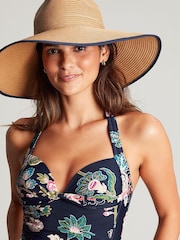 Joules Sia White Wide Brim Paper Hat - Image 1 of 3